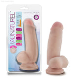 Au Naturel Realistic 7-Inch Fat Boy Long Dildo With Balls & Suction Cup Base-French Quarter Lingerie